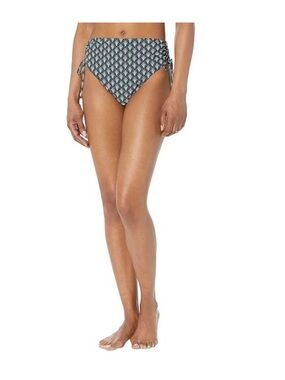 NWT & Liner Coco Reef Teal and Black High-Waist Side-Tie Bikini Bottoms, size XL